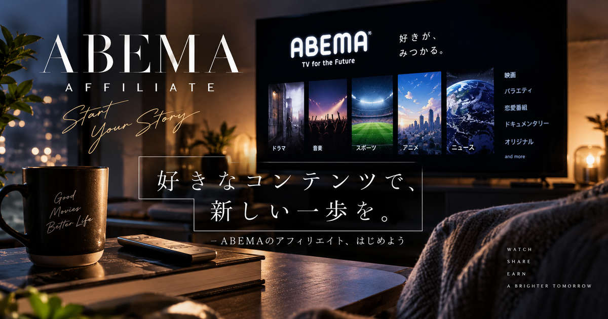 ABEMAのアフィリエイトはどこで始める？報酬条件と否認を避ける運用まで整えよう！