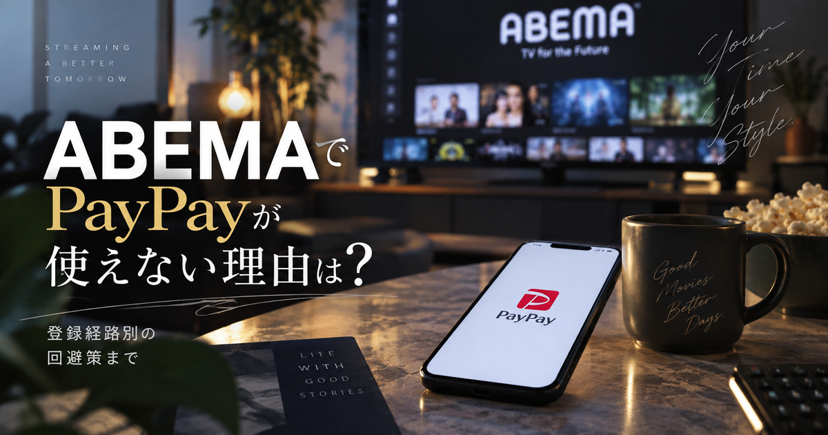 ABEMAの支払い方法でPayPayができない理由は？登録経路別の回避策まで一気に片付く！