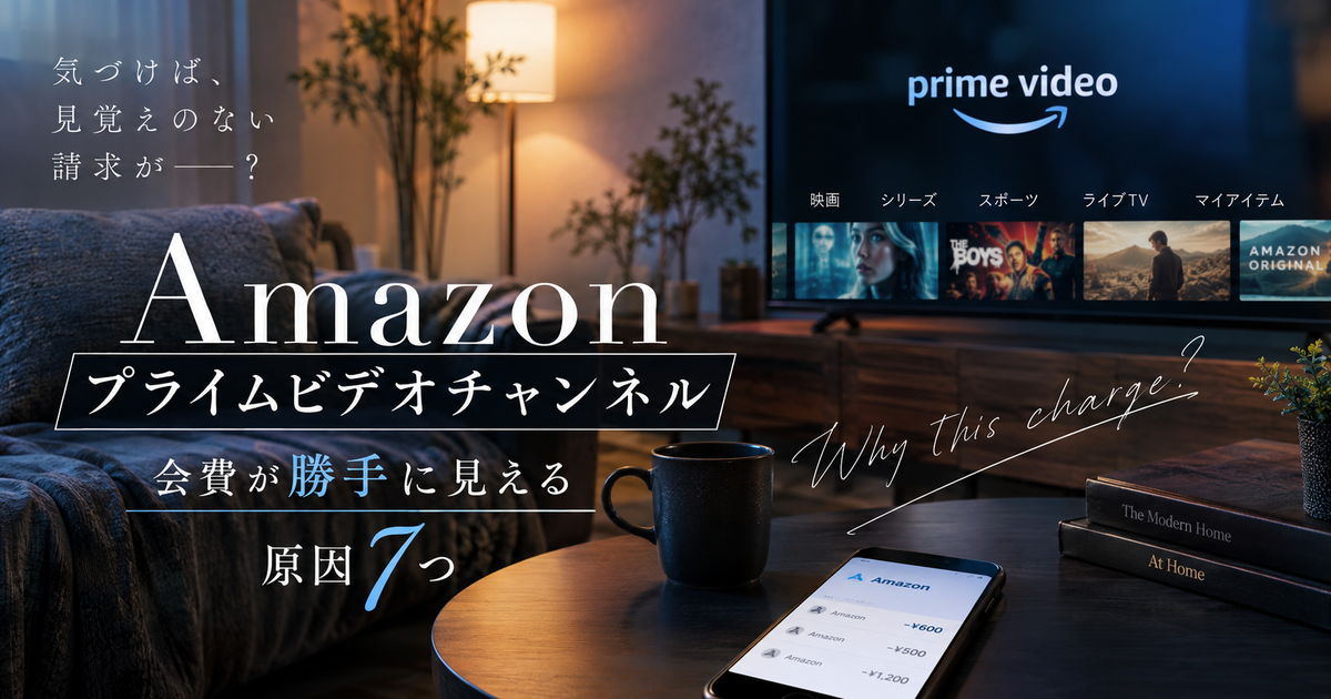 Amazonプライムビデオチャンネル会費が勝手に見える原因7つ｜請求の見分け方と止め方を先に押さえよう！