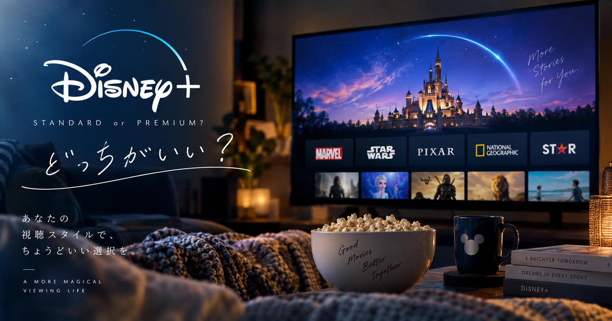 Disney+のスタンダードとプレミアムはどっちがいい？自分の視聴環境でムダ払いを防ごう！