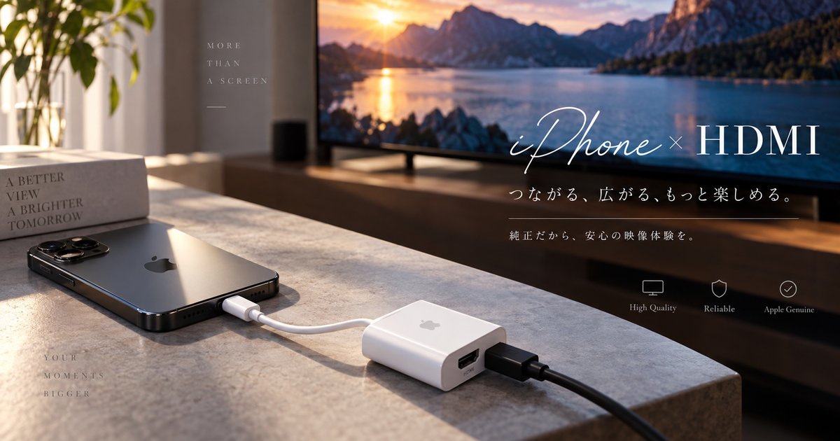 iPhoneで使えるHDMI変換アダプタを純正で選ぶ理由｜安心・高画質で失敗しない選び方と徹底解説