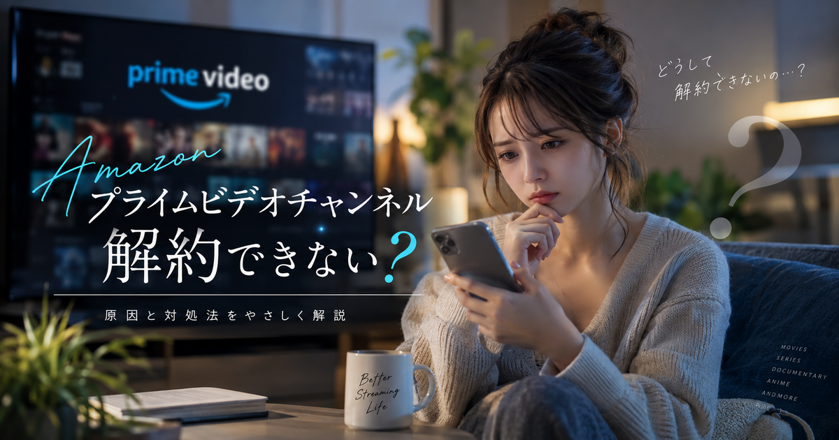 Amazonプライムビデオチャンネルが解約できない原因7つ｜今すぐ確認すべき対処順が見える！