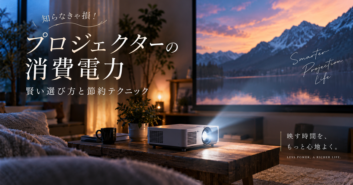 プロジェクターの消費電力を徹底解説｜知らなきゃ損！賢い選び方と節約テクニック