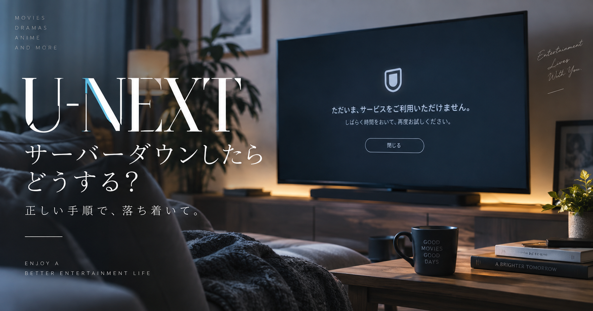 U-NEXTがサーバーダウンしたらどうする？最短で状況を掴んで待つべき場面を見極めよう！